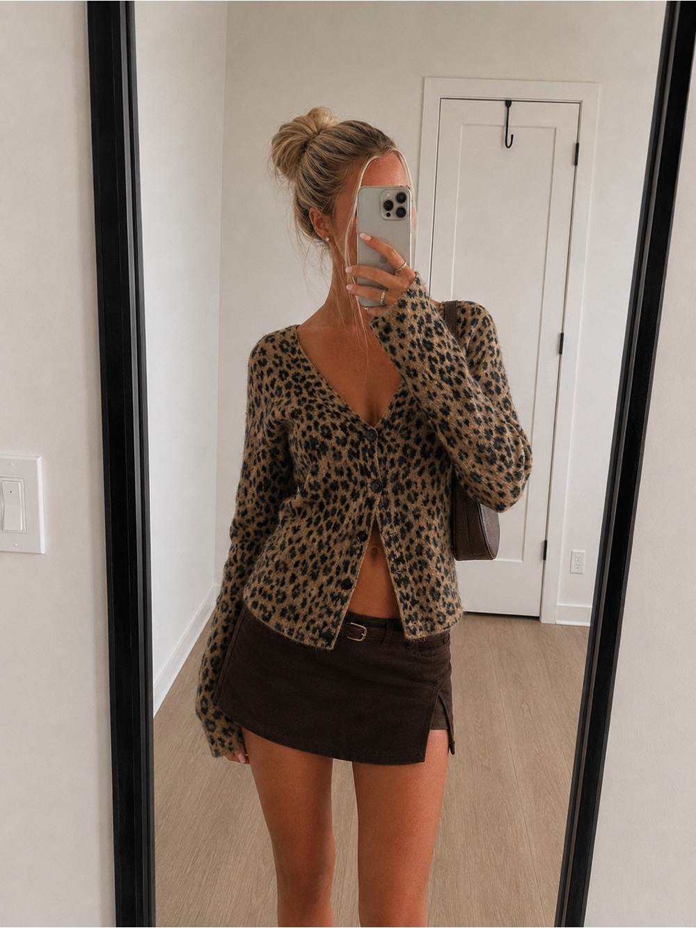Jaded London Leopard Print Cardigan